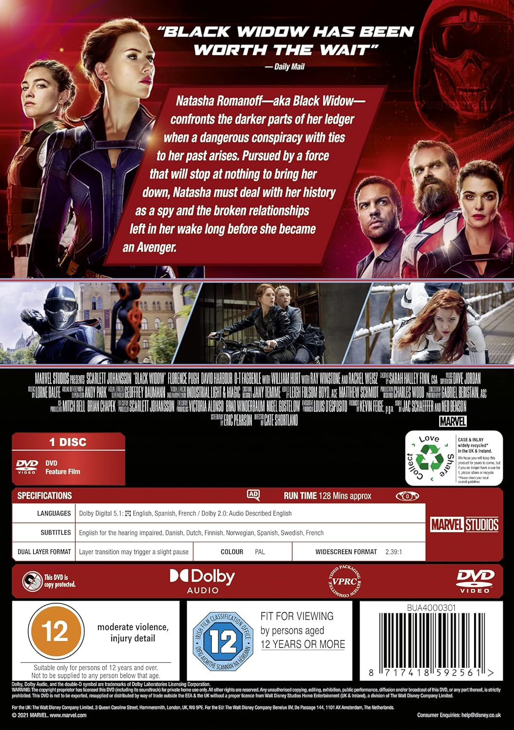 Marvel Studios Black Widow [DVD]