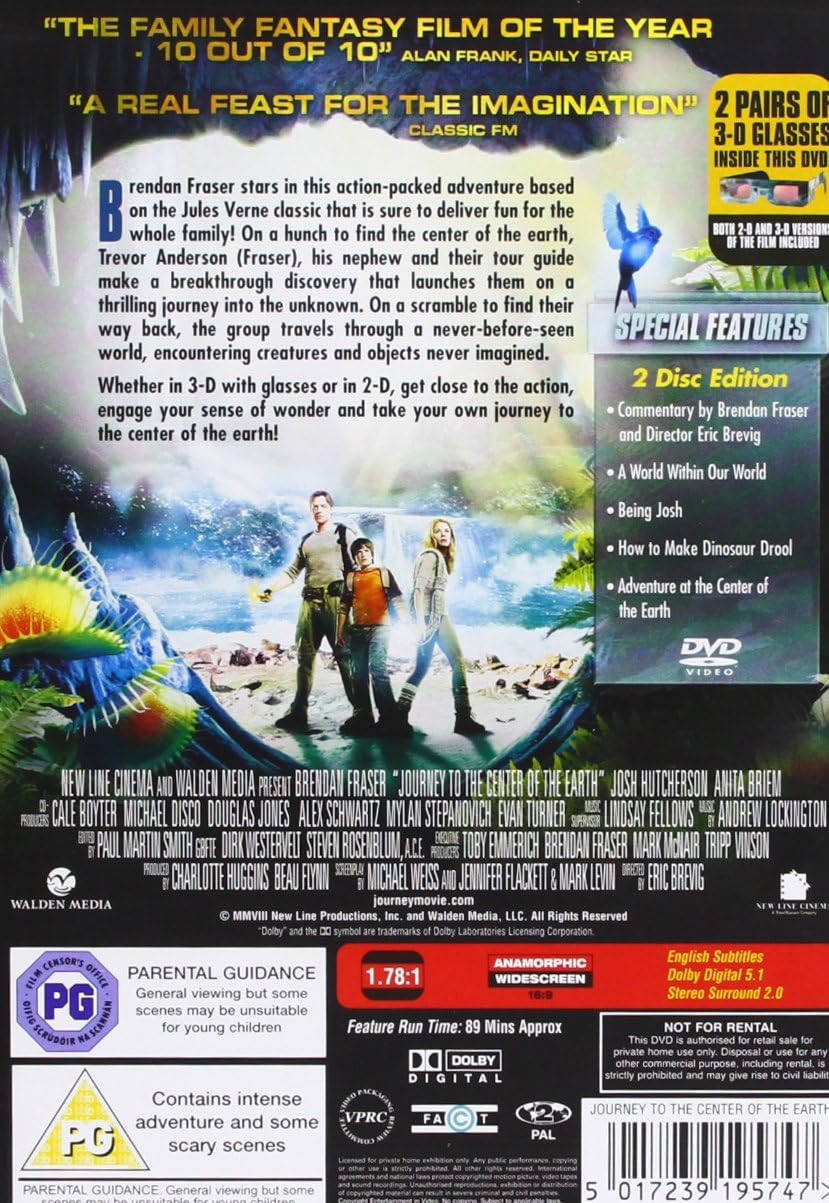 Journey To The Center Of The Earth 3D [DVD]